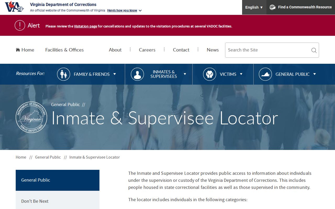 VADOC lookup for King and Queen County released inmates